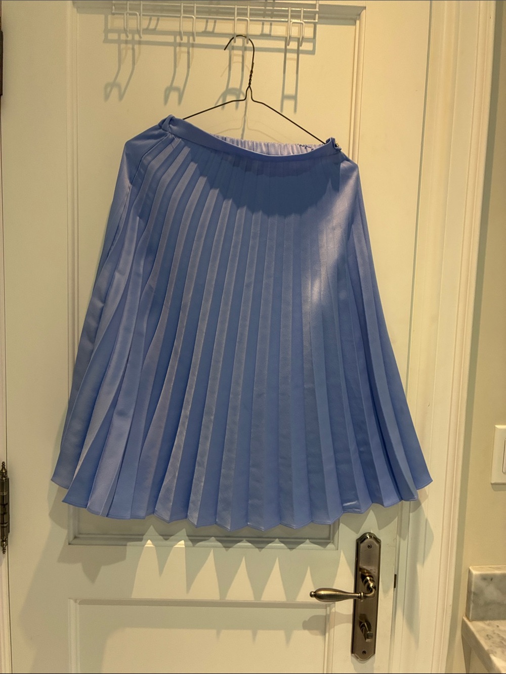 ZARA Girls Periwinkle Blue Pleated Midi Skirt Size 11-12 Years (152 cm) 👵MT